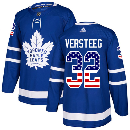 Adidas Maple Leafs #32 Kris Versteeg Blue Home Authentic USA Flag Stitched NHL Jersey